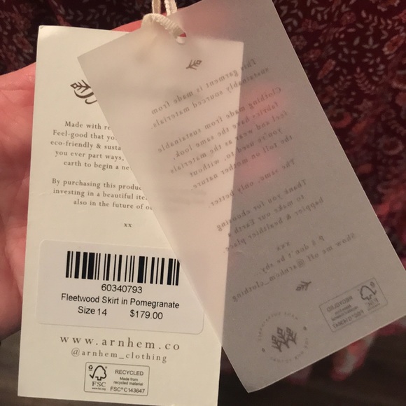 NWT Arnhem Fleetwood Skirt in Pomegranate AUS 14 (US 10) - Picture 11 of 16